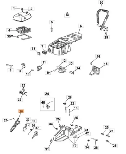 Deckel Kettensäge Modelle GS630 Original Oleomac 50020085BR