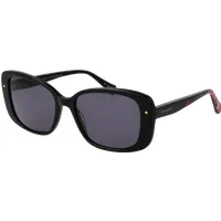Ted Baker Sonnenbrille TB1740 001 56 – Stilvolle Damenbrille - Elegante schwarze Sonnenbrille für Damen mit grauen Kunststoffgläsern. 100% UVA & UVB Schutz, ideal für sonnige Tage. Inklusive Original-Etui für sicheren Transport.