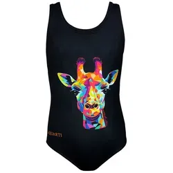 Aquarti Mädchen Badeanzug mit Ringerrücken - Kinder-Bademode in buntem Giraffen-Print, bietet optimalen Sitz und Bewegungsfreiheit für einen unvergesslichen Schwimmsommer.