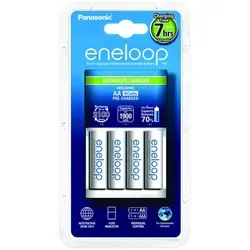 Panasonic Ladegerät Advanced Charger BQ-CC17 inkl. 4 eneloop AA (K-KJ17MCC40E) - Weiß