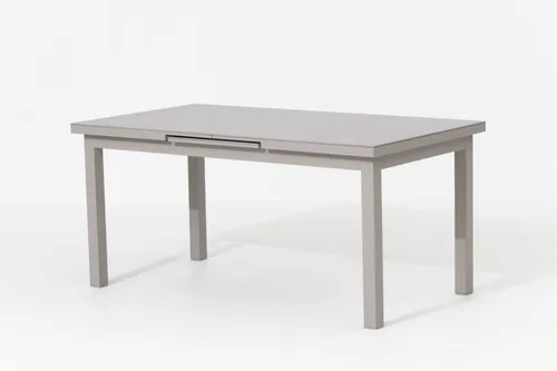 Primaster Gartentisch Rhodos - Ausziehbar Aluminium 167/217 x 90 cm - Eleganter, ausziehbarer Gartentisch aus Aluminium in hellgrau, ideal für gesellige Abende im Freien. Robuste Bauweise und modernes Design für jeden Garten.