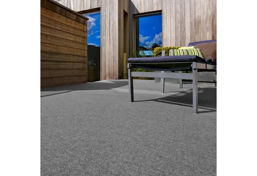 Andiamo Kunstrasen Field, Gesamthöhe 4 mm, Made in Belgium, rechteckig, für Balkon & Terrasse, mit Drainage-Noppen, Nadelfilz-Optik