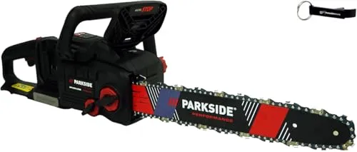 PARKSIDE PERFORMANCE® Akku-Kettensäge 40V PPKSA 40-Li B2 - Kettensäge mit 45,5 cm Schwertlänge und bürstenlosem Motor für hohe Lebensdauer. Ideal zum Fällen und Schneiden von Holz – mit automatischem Kettenölsystem und Werkzeugloser Ketten-Schnellspannung.