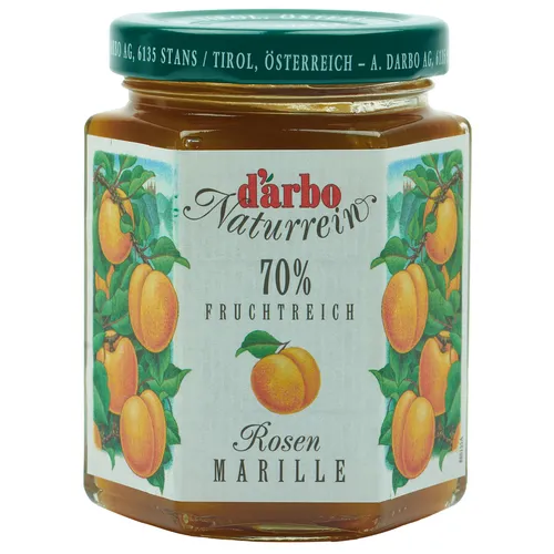 Food-United Aprikose-Marille Naturrein DARBO FRUCHTAUFSTRICH 200g Glas