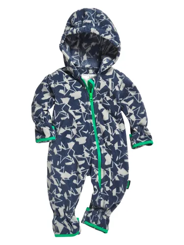 Playshoes Fleece-Overall Unisex Kinder Jumpsuit, Sterne, 68 - Warmer Fleece-Overall für Baby-Jungen, atmungsaktiv und mit praktischem langen Reißverschluss für einfaches An- und Ausziehen, ideal für kühle Tage.