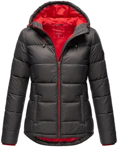MARIKOO Damen Steppjacke B927-Leand in Anthrazit - Gr. 34 - Leichte und modische Damen Steppjacke von Marikoo mit Kapuze. Ideal für den Alltag, schützt zuverlässig vor Wind und Kälte und bietet hohen Tragekomfort. Verfügbar in verschiedenen modernen Farben.
