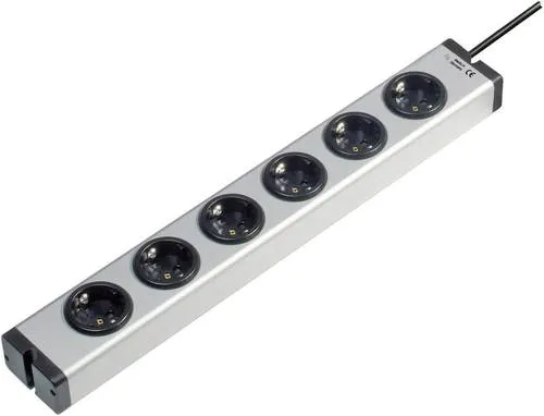 Ehmann 0600x00062031 Steckdosenleiste 6fach Aluminium