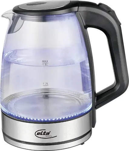 Elta Glaswasserkocher 1,8 l mit LED Beleuchtung
