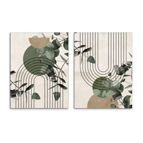 STYLER Leinwandbilder Set Green Arc 2X 32x42 cm von STYLER