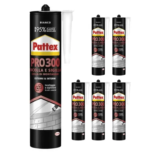 Universalkleber Pattex PRO 300 transparent 6 x 300g wetterfester Montagekleber