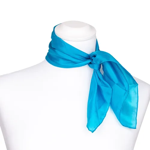 Nickituch Seidentuch blau blautürkis Seide 55x55cm in türkis von TINITEX