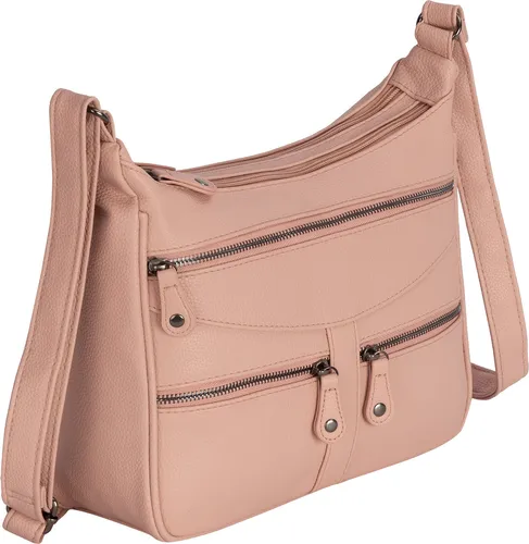 Damen Tasche Schultertasche Umhängetasche Leder Optik Handtasche ROSE (NB-3109)