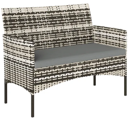 Outsunny Gartensofa 2-Sitzer mit Kissen von Outsunny