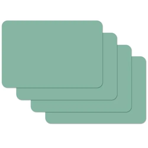 Vénilia Tischset Mint, Platzset für Esszimmer, Esstischmatten, Telleruntersetzer, Platzdeckchen, abwischbar, lebensmittelecht, 45 x 30 cm, 4 Stück