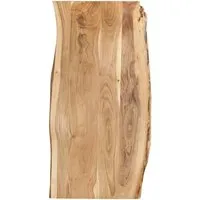 vidaXL Tischplatte aus massivem Akazienholz 118x(50-60)x2,5 cm - Zubehör für Möbel: Hochwertige Tischplatte aus massivem Akazienholz mit natürlicher Holzmaserung, robust und langlebig, ideal für stilvolle Küchentische, Couchtische oder Schreibtische.