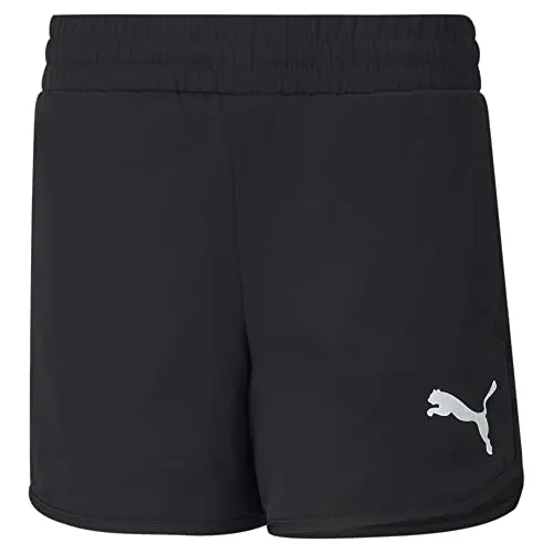 PUMA Mädchen Active G Shorts, Puma Black, 128 EU - Kids' Outdoor Shorts & 3/4 Hosen mit elastischem Bund und innen liegendem Zugband für individuellen Komfort und perfekte Passform beim Spielen und Sport.