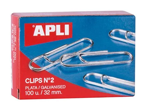Star 505337, 503352, Packung mit 100 flachen Clips, 32 mm 5