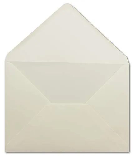 DIN C5 Briefumschläge Creme - 16,2 x 22,9 cm - 100 g/m² - Spitze Klappe mit Nassklebung Post-Umschläge ohne Fenster von Ihrem Glüxx-Agent 50
