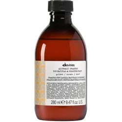 Davines Alchemic Gold Shampoo 280 ml - Shampoo für goldblondes Haar, verleiht strahlenden Glanz und schützt die Farbe mit feuchtigkeitsspendenden Inhaltsstoffen wie Milchproteinen und Panthenol.