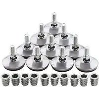 SOTECH 10er Set Verstellfüße MOBILIA Ø33 mm M8x12 Neigbar inkl. Einschraubmuffen