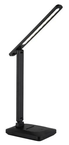 LED-Tischleuchte fixierbar inkl. Tochdimmer und USB mit Akku Schwarz Matt