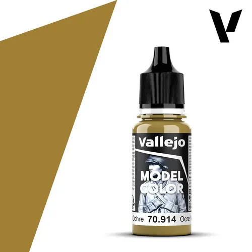 Vallejo Model Color - 17 ml Ocker grün Acrylfarbe, ungiftig und ideal für Pinselmalerei