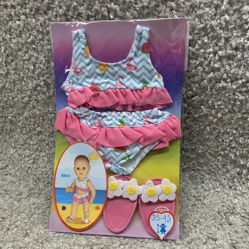 Heless 299 - Schwimm-Set für Puppen, 3-teilig im Flamingo Design, ideal für Badespaß an heißen Sommertagen und fördert kreatives Rollenspiel
