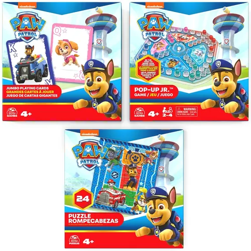 Paw Patrol 3-in-1-Spielset Puzzle Pop-Up-Würfel Jumbo-Karten