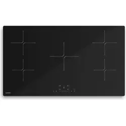 Klarstein PowerGlide Induktionskochfeld 90cm - 5 Zonen, 9800W, Touch-Steuerung - Leistungsstarkes Induktionskochfeld mit 9800 W für schnelles Kochen. Intuitive Touch-Steuerung, Restwärmeanzeige und Kindersicherung sorgen für Sicherheit und Komfort in der Küche.