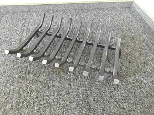 Kaminrost 45 cm breit, 30 cm tief, 12 cm Gesamthöhe, Stababstand 4 cm, aus Stahl 15x15 mm Vollmaterial