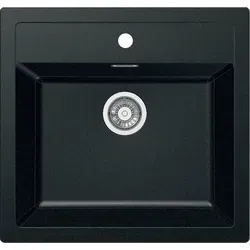 Franke Sirius Tectonite Spülbecken sid 610, 56x53 cm in schwarz von Franke