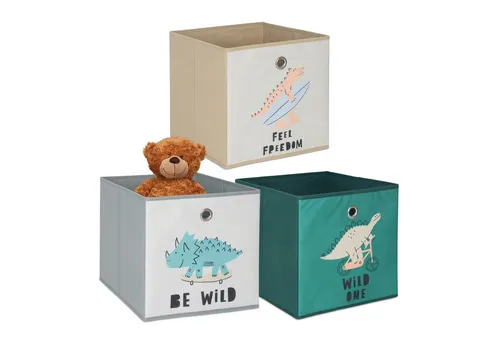 relaxdays Faltbox Kinder Aufbewahrungsboxen im 3er Set, B