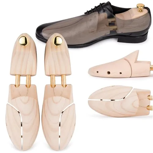 SULPO Schuhspanner Herren & Damen aus Kiefernholz – Schuhformer Holz – Holzschuhspanner - für Längere Haltbarkeit Ihrer Schuhe – Elegantes Design