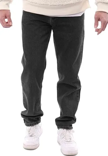 Reslad Jeans Herren Loose Fit RS-2105 Schwarz W33/L32 - Stylische Herren Jeans im lässigen Loose Fit Design, gefertigt aus hochwertigen Materialien für maximalen Tragekomfort. Ideal für trendige Freizeit-Outfits.