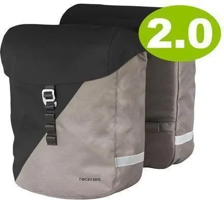 Tubus Vida 2.0 Packtaschen – Schwarz/Grau, 24 l - Fahrradtaschen mit innovativer snapit Halterung, reflektierenden Streifen und sicheren Innentaschen für Wertsachen – ideal für Radabenteuer.