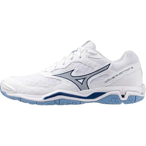 Mizuno Wave Phantom 3 Indoorschuhe Senior - Hallenschuhe mit optimaler Dämpfung und Stabilität, ideal für Handball, Volleyball und Badminton. Das atmungsaktive Obermaterial und die abriebfeste Sohle bieten Komfort und Grip auf allen Hallenböden.