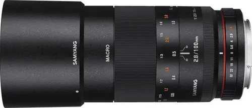 Samyang 100mm F2.8 Makro für Nikon F - Makro Teleobjektiv für Vollformat und APS-C, extrem lichtstark mit F2.8, ideal für detailreiche Aufnahmen von Blumen und Insekten, Aluminiumgehäuse für hohe Langlebigkeit.