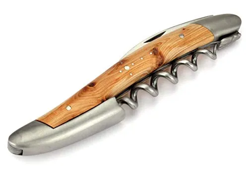 Forge de Laguiole Kellnermesser Sommelierbesteck - Griff Wacholder - Edelstahl matt