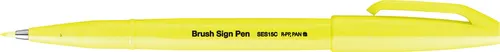 PentelArts Faserschreiber Brush Sign Pen SES15 neongelb