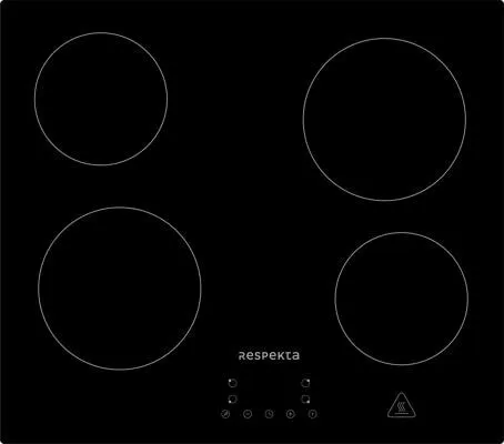 respekta KM 4400-28 Glaskeramikkochfeld - Kochfeld 59 cm, 4 Kochzonen mit 9 Leistungsstufen, TouchControl und Kindersicherung für sicheres Kochen in modernem Design.