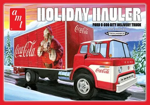 Ford C600 City Holiday Delivery Truck CocaCola AMT Model Kit [New Toy]