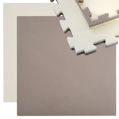 Steckmatte Puzzlematte 90x90cm - Beidseitig nutzbare Sport- und Judo Matte - Sportmatte für Fitness und Judo, 25mm dick und strapazierfähig, ideal für Wohnzimmer und Spielzimmer, mit Anti-Rutsch-Oberfläche für sicheren Halt.