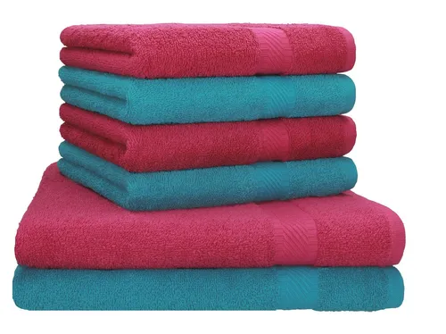 Betz Handtuch Set 6 Stück Palermo 2x Liegetücher 70x140 cm 4x Handtücher 50x100 cm, 100% Baumwolle