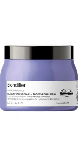 L'Oreal Serie Expert Blondifier Gloss Maske 500 ml - Shampoos & Spülungen, Anti-Gelb Wirkung für strahlend blonde Haare und intensiven Glanz.