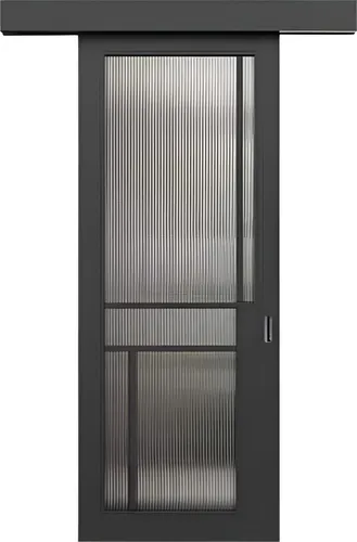 Moderne Schwarze Innentür MCK-513 - Elegante Innentür mit Milchglas-Design und universeller Anschlagrichtung. Ideal für jeden Raum, überzeugt durch hochwertige Verarbeitung und modernes Finish.