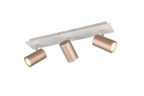 lightling 3-flammige Deckenlampe, trendiger Spotbalken in coffee - Deckenspot mit modernem Design, schwenkbar und ideal für Wohnzimmer, Schlafzimmer und mehr. Exklusive GU10 Leuchtmittel für individuelle Lichtgestaltung.