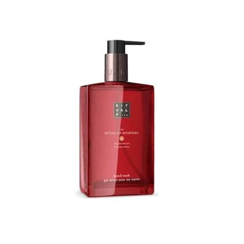 Rituals The Ritual of Ayurveda Hand Wash - Sanfte Handreinigung mit pflegendem Glycerin und einem verwöhnenden Duft aus Rose und Süßmandelöl. Die nachfüllbare Glasflasche vereint elegantes Design mit praktischer Anwendung und ist ein echter Blickfang im Bad.