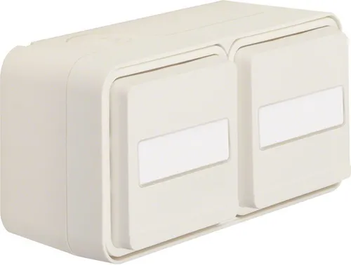 Berker W.1 Steckdose SCHUKO 2fach mit Klappdeckel (polarweiß) - Steckdose SCHUKO 2fach mit Klappdeckel und Beschriftungsfeld. Ideal für Feuchträume, IP55 Schutzgrad, einfache Montage und hohe Temperaturbeständigkeit von -40 bis +60 °C.