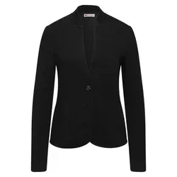 STREET ONE Jackenblazer 34 EU - Business-Mode in elegantem Schwarz, aus pflegeleichtem Materialmix für optimalen Tragekomfort und vielseitige Kombinationsmöglichkeiten.