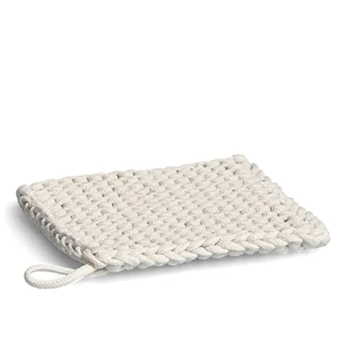 Zeller 24080 Topflappen Nature, Baumwolle, Natur, Makramee Optik, Küchenhelfer im Boho-Style